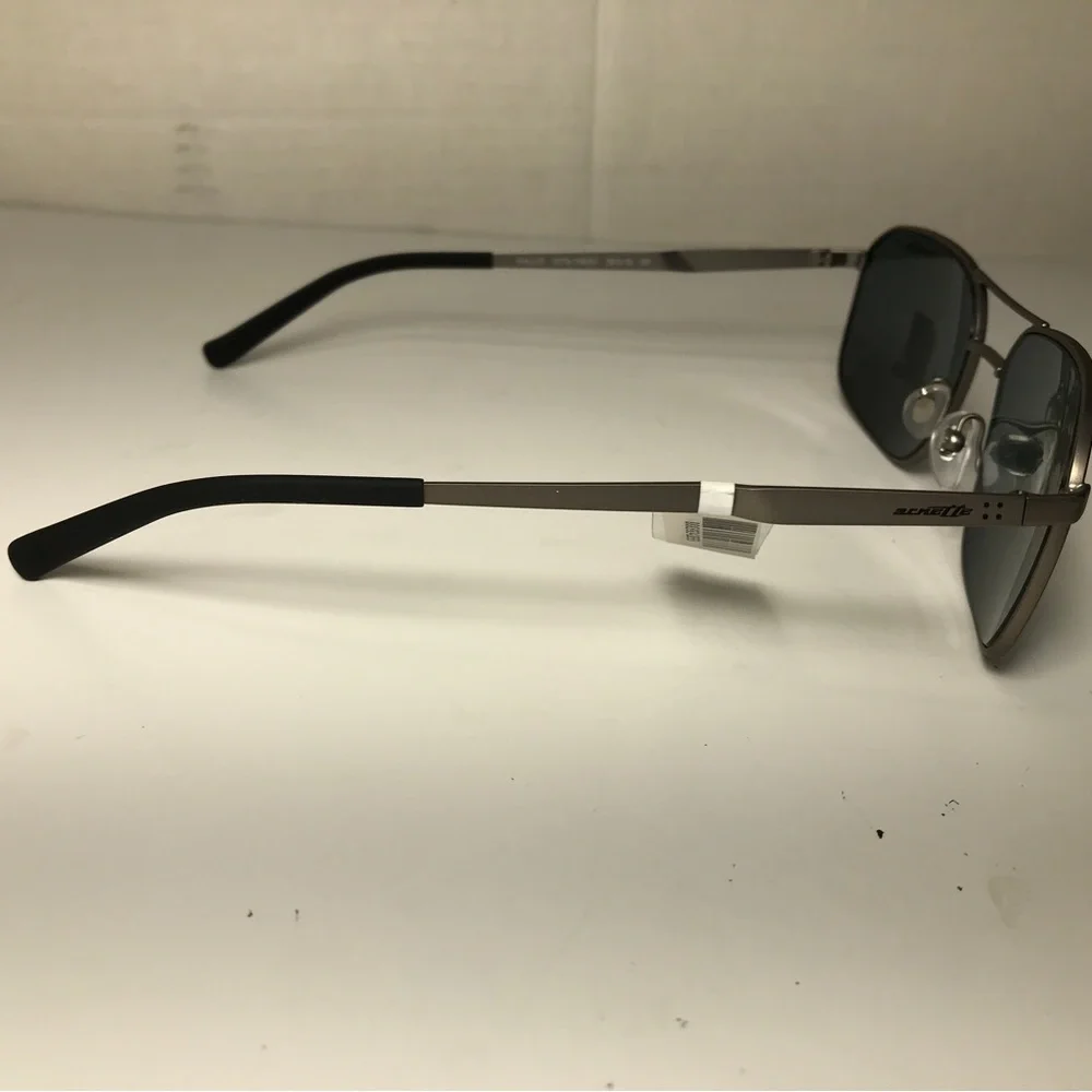 ARNETTE KALLIO AN3079 706 Gunmetal Polarized Dk Grey Aviator Sunglasses Nwt - Picture 2 of 10